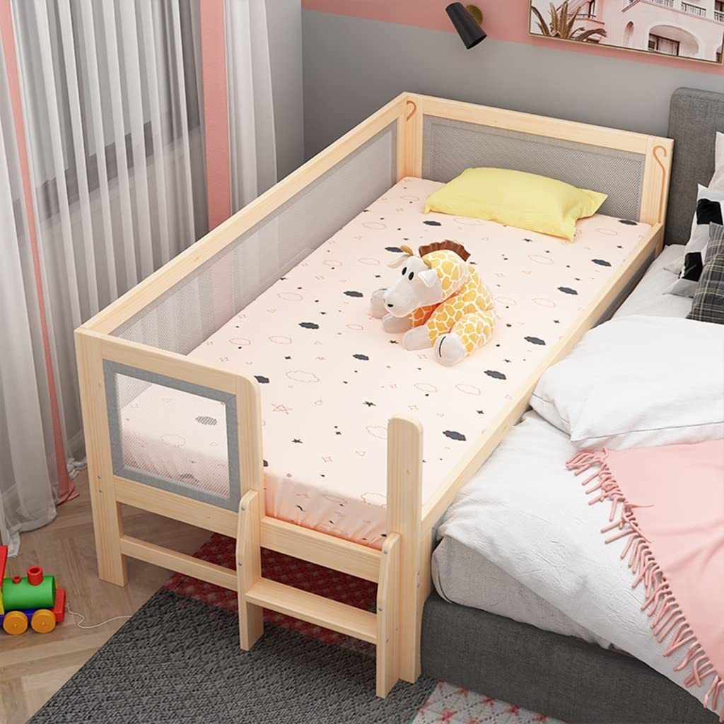 Amazon｜ベビーベッドサイドスリーパー、 ソリッドパイン 木製ベッド